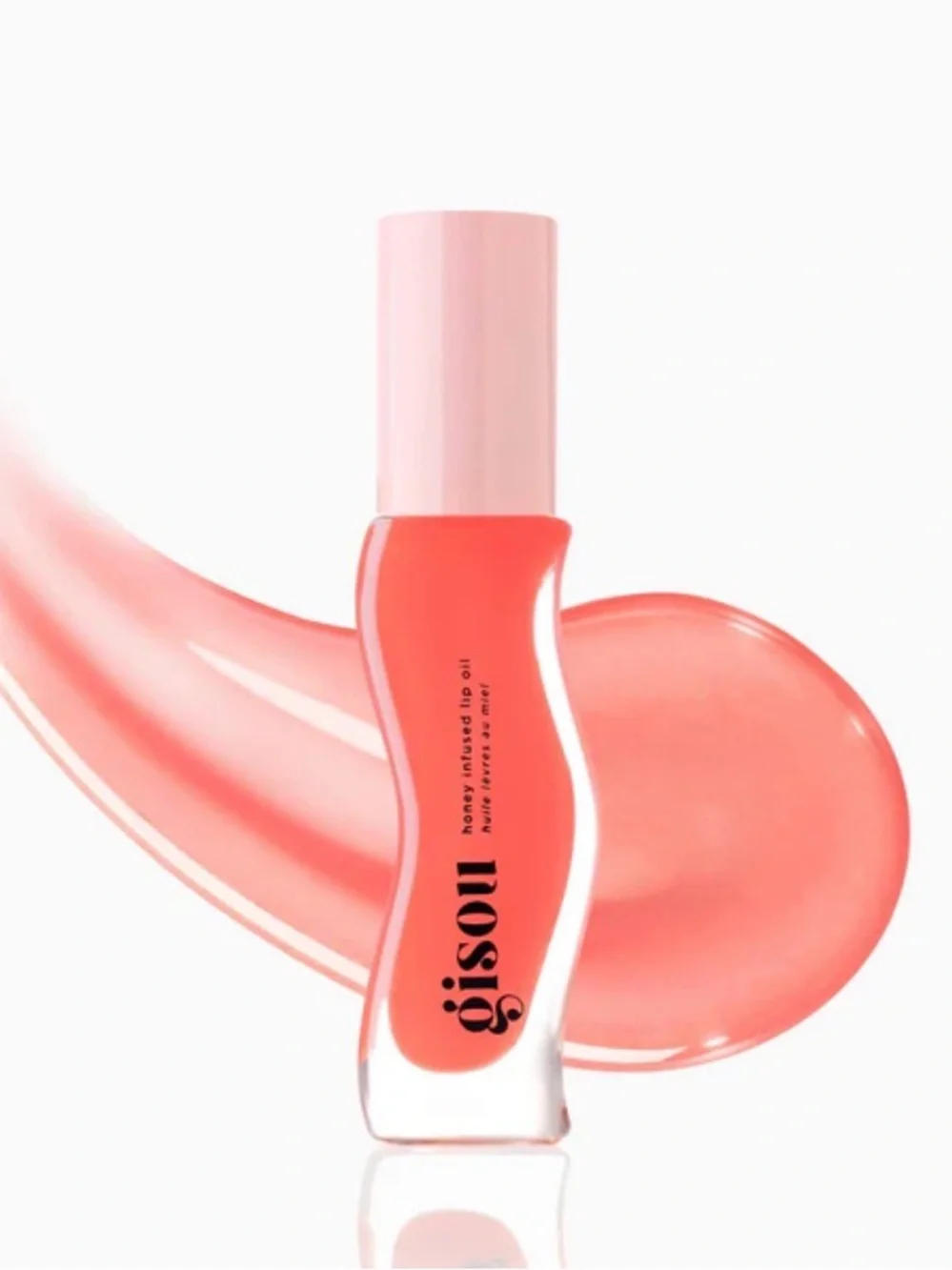 Gisou Honey Infused Lip Oil in Bee-llini Peach